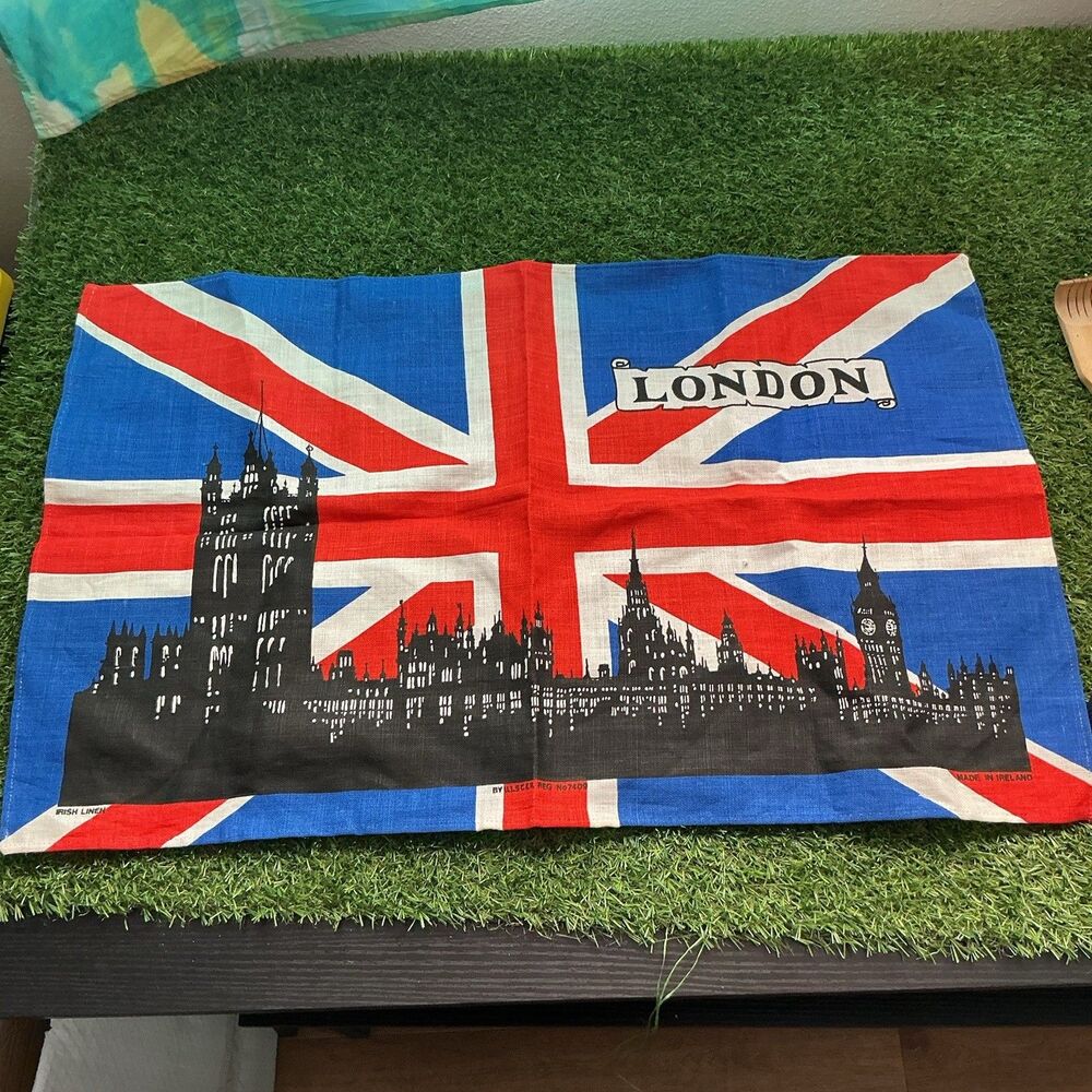 Vintage Ulster London Jack Irish Tea Towel